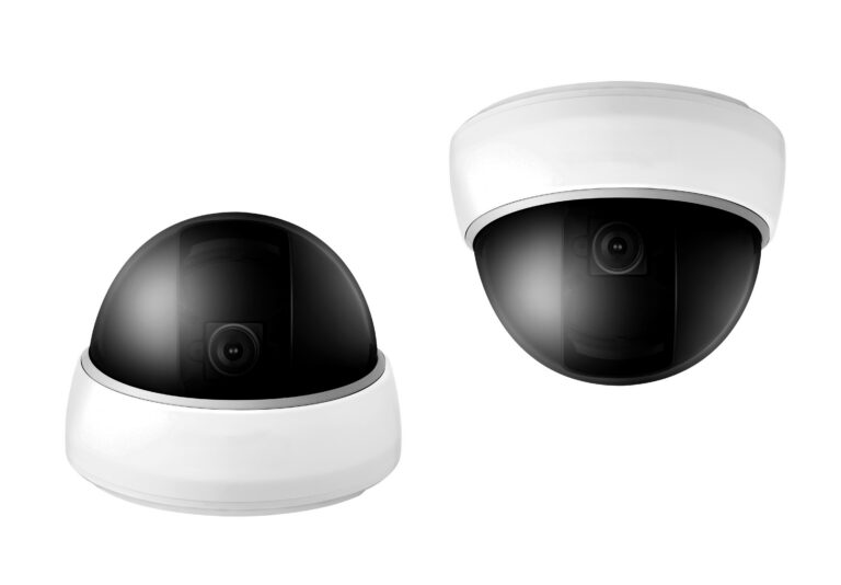 Omnipresent security camera video surveillance globe.
